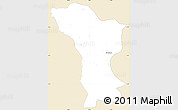 Classic Style Simple Map of Karagwe, single color outside