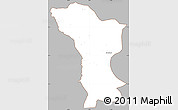 Gray Simple Map of Karagwe, cropped outside