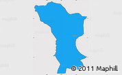 Political Simple Map of Karagwe, cropped outside