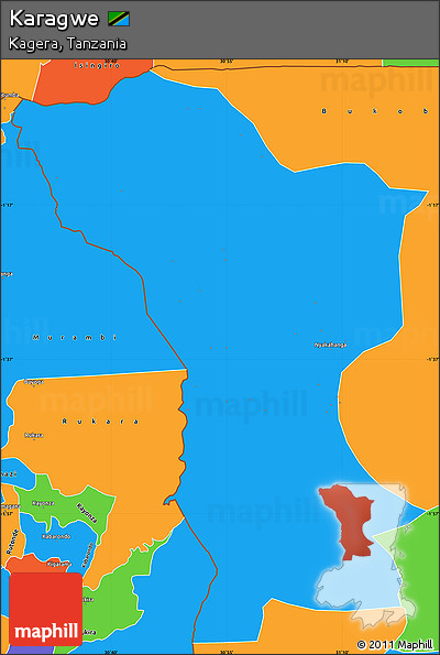 Political Simple Map of Karagwe