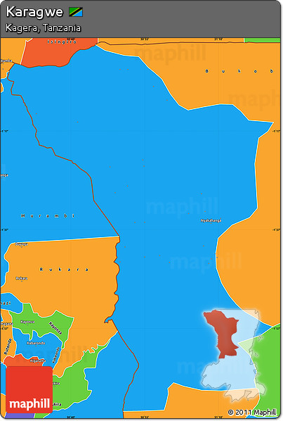 Political Simple Map of Karagwe
