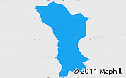 Political Simple Map of Karagwe, single color outside