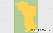Savanna Style Simple Map of Karagwe, single color outside