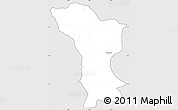 Silver Style Simple Map of Karagwe, cropped outside
