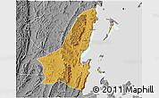 Physical 3D Map of Muleba, desaturated