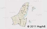 Shaded Relief 3D Map of Muleba, cropped outside