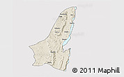 Shaded Relief 3D Map of Muleba, single color outside