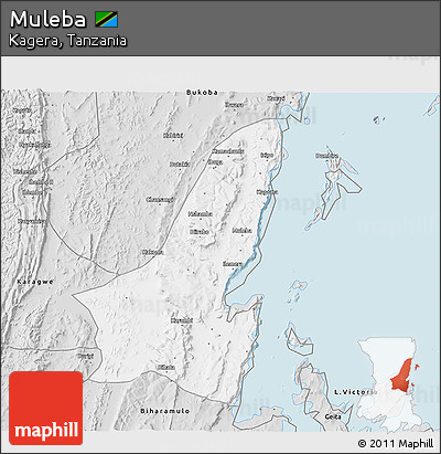 Silver Style 3D Map of Muleba