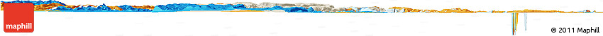 Shaded Relief Horizon Map of Muleba, political outside