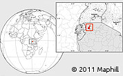 Blank Location Map of Muleba, highlighted country