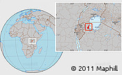 Gray Location Map of Muleba