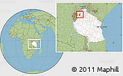 Savanna Style Location Map of Muleba, highlighted country, within the entire country