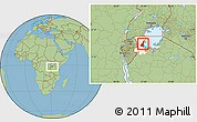 Savanna Style Location Map of Muleba, highlighted parent region