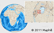 Shaded Relief Location Map of Muleba