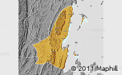 Physical Map of Muleba, desaturated