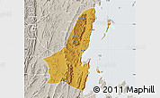 Physical Map of Muleba, lighten, semi-desaturated