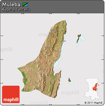 Satellite Map of Muleba, cropped outside