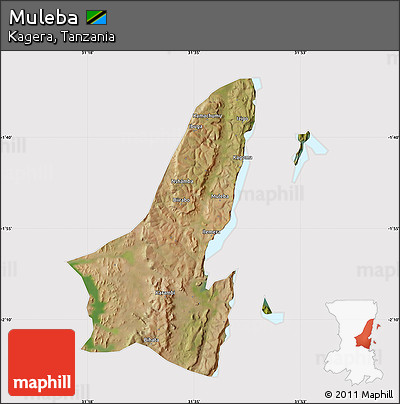Satellite Map of Muleba, cropped outside