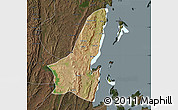 Satellite Map of Muleba, darken