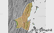 Satellite Map of Muleba, desaturated