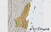 Satellite Map of Muleba, lighten, semi-desaturated