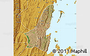 Satellite Map of Muleba, physical outside