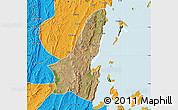 Satellite Map of Muleba, political outside
