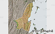 Satellite Map of Muleba, semi-desaturated