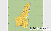 Savanna Style Map of Muleba, single color outside