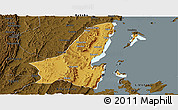 Physical Panoramic Map of Muleba, darken