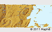 Physical Panoramic Map of Muleba