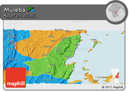 Political Panoramic Map of Muleba