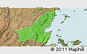 Political Panoramic Map of Muleba, satellite outside
