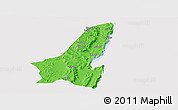 Political Panoramic Map of Muleba, single color outside