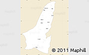 Classic Style Simple Map of Muleba, single color outside