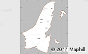 Gray Simple Map of Muleba, cropped outside