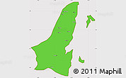 Political Simple Map of Muleba, cropped outside
