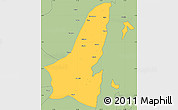 Savanna Style Simple Map of Muleba