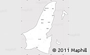 Silver Style Simple Map of Muleba, cropped outside