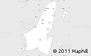 Silver Style Simple Map of Muleba