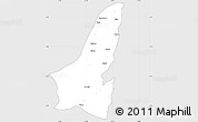 Silver Style Simple Map of Muleba, single color outside