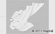 Gray 3D Map of Ngara, single color outside