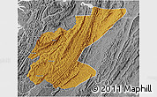 Physical 3D Map of Ngara, desaturated