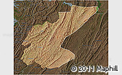 Satellite 3D Map of Ngara, darken