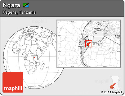 Blank Location Map of Ngara