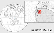 Blank Location Map of Ngara, highlighted country