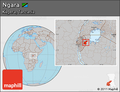 Gray Location Map of Ngara