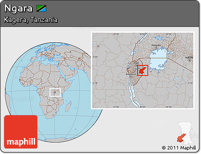 Gray Location Map of Ngara