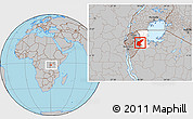 Gray Location Map of Ngara, highlighted parent region
