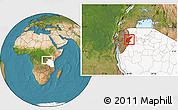 Satellite Location Map of Ngara, highlighted country